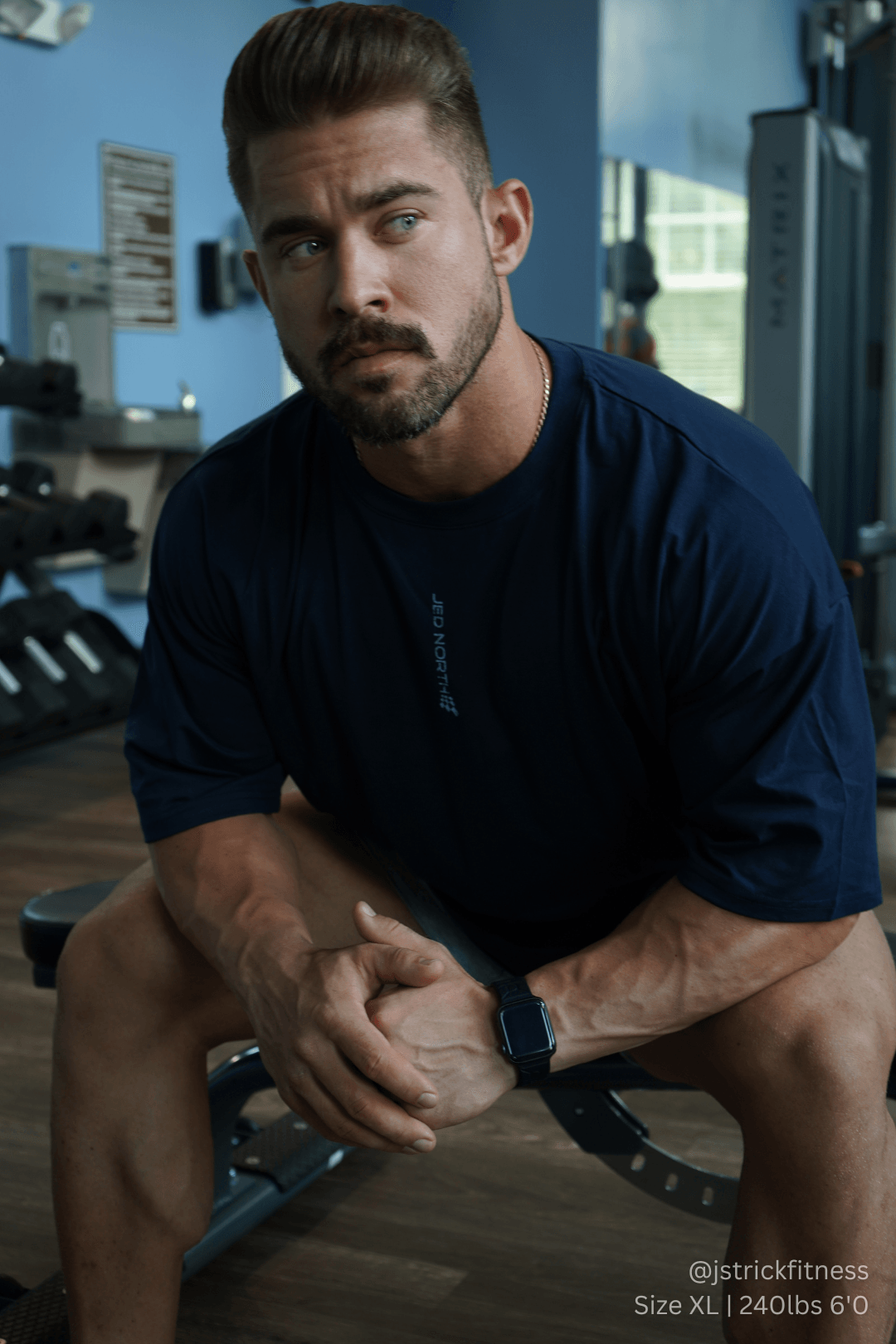 Jed North Energy Oversized T-Shirt - Midnight Blue - DealByEthan.gay loves Jed North