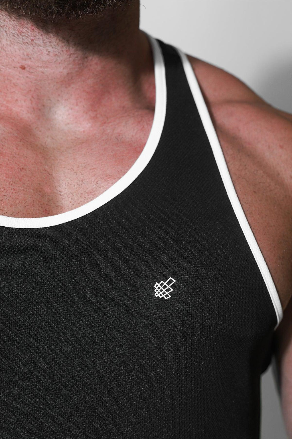 Jed North Fast-Dry Bodybuilding Workout Stringer - Black with White - DealByEthan.gay loves Jed North