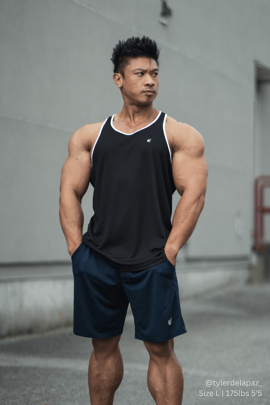 Jed North Fast-Dry Bodybuilding Workout Stringer - Black with White - DealByEthan.gay loves Jed North