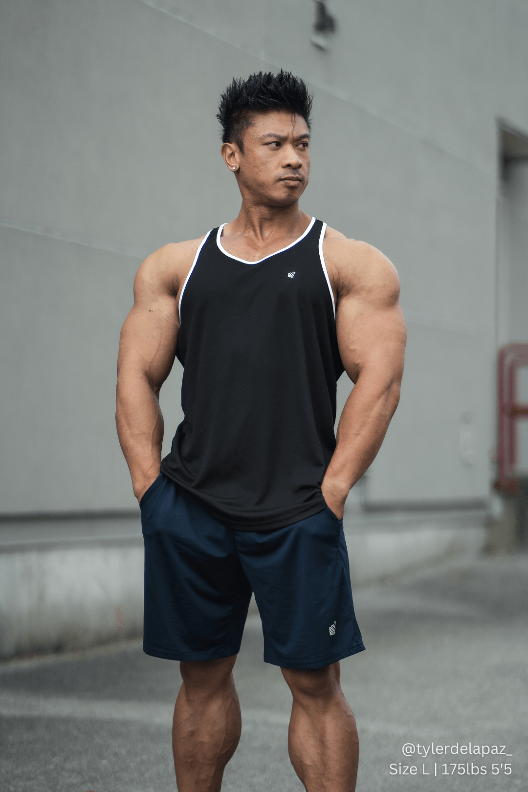 Jed North Fast-Dry Bodybuilding Workout Stringer - Black with White - DealByEthan.gay loves Jed North