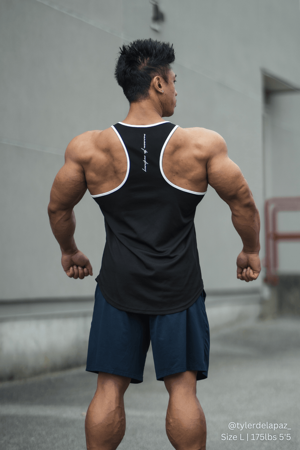 Jed North Fast-Dry Bodybuilding Workout Stringer - Black with White - DealByEthan.gay loves Jed North