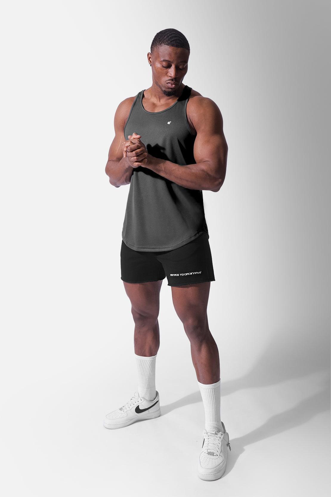 Jed North Fast-Dry Bodybuilding Workout Stringer - Charcoal - DealByEthan.gay loves Jed North