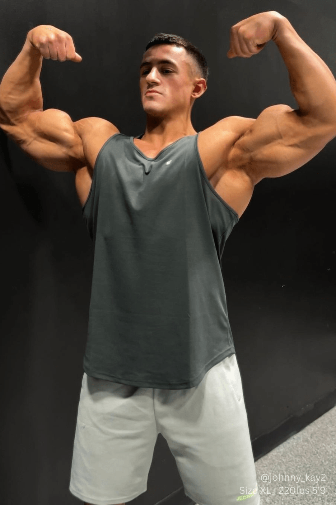 Jed North Fast-Dry Bodybuilding Workout Stringer - Charcoal - DealByEthan.gay loves Jed North