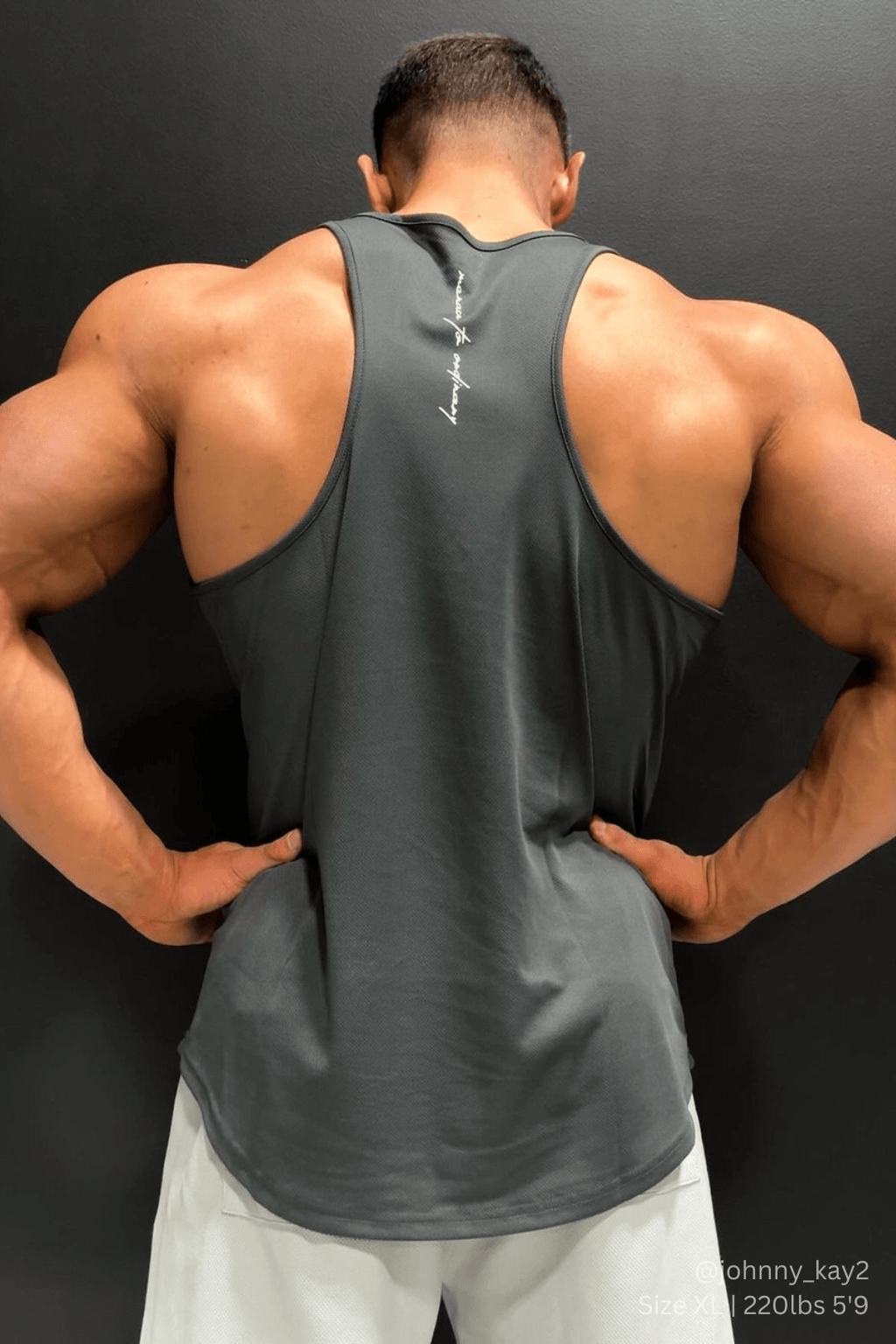 Jed North Fast-Dry Bodybuilding Workout Stringer - Charcoal - DealByEthan.gay loves Jed North