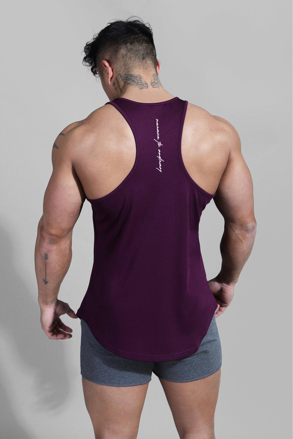 Jed North Fast-Dry Bodybuilding Workout Stringer - Dark Purple - DealByEthan.gay loves Jed North
