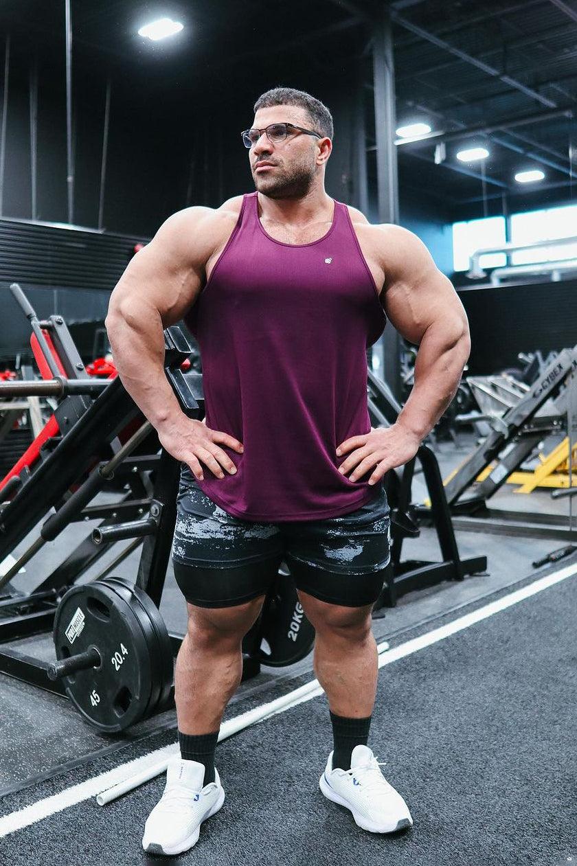 Jed North Fast-Dry Bodybuilding Workout Stringer - Dark Purple - DealByEthan.gay loves Jed North