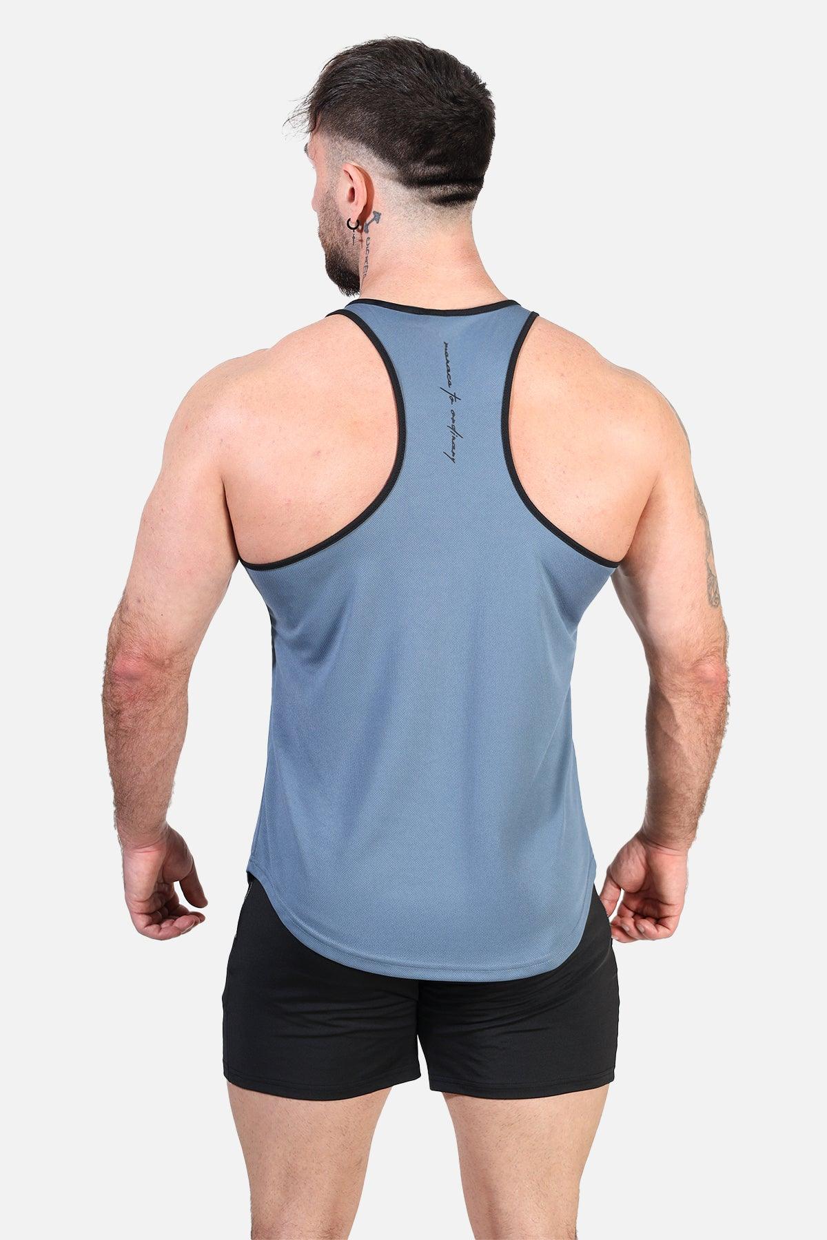 Jed North Fast-Dry Bodybuilding Workout Stringer - Gray with Black - DealByEthan.gay loves Jed North