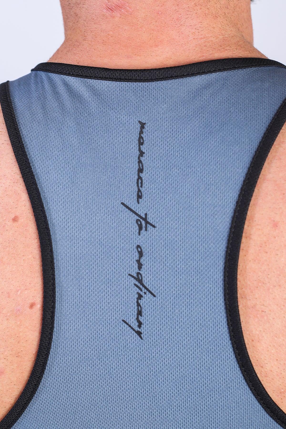 Jed North Fast-Dry Bodybuilding Workout Stringer - Gray with Black - DealByEthan.gay loves Jed North