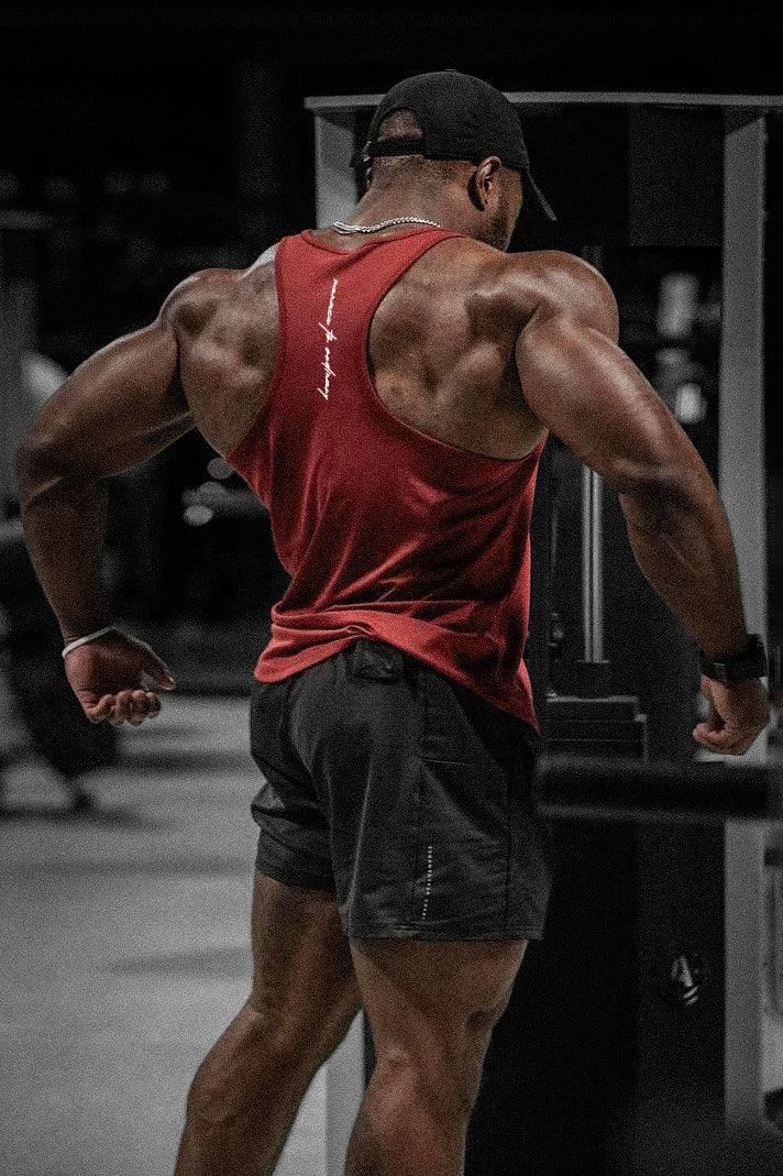 Jed North Fast-Dry Bodybuilding Workout Stringer - Maroon - DealByEthan.gay loves Jed North
