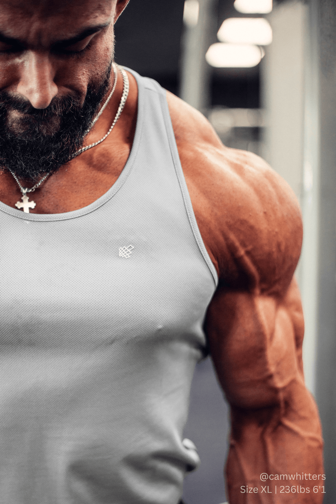 Jed North Fast-Dry Bodybuilding Workout Stringer - Silver - DealByEthan.gay loves Jed North