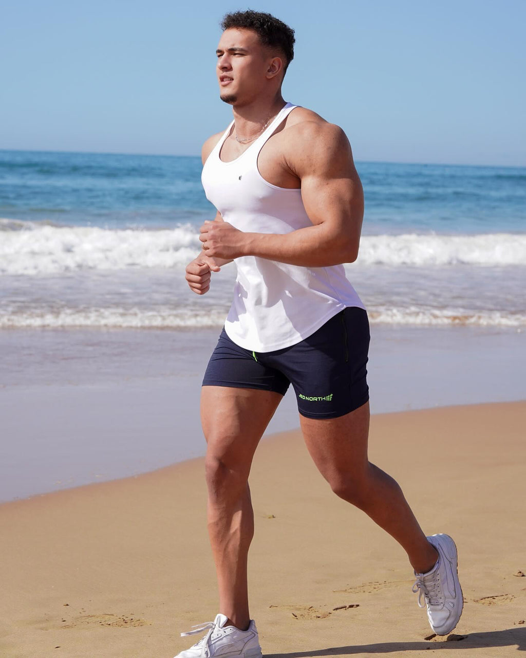 Jed North Fast-Dry Bodybuilding Workout Stringer - White - DealByEthan.gay loves Jed North