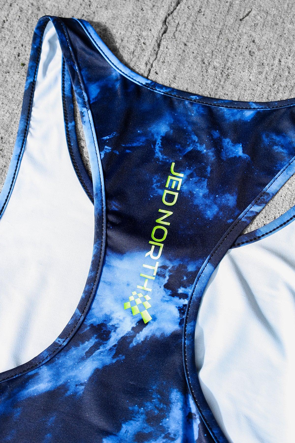 Jed North Graphic Muscle Stringer - Abstract Blue - DealByEthan.gay loves Jed North