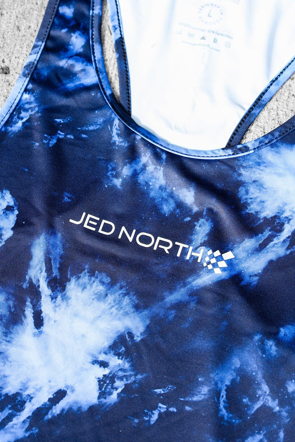 Jed North Graphic Muscle Stringer - Abstract Blue - DealByEthan.gay loves Jed North