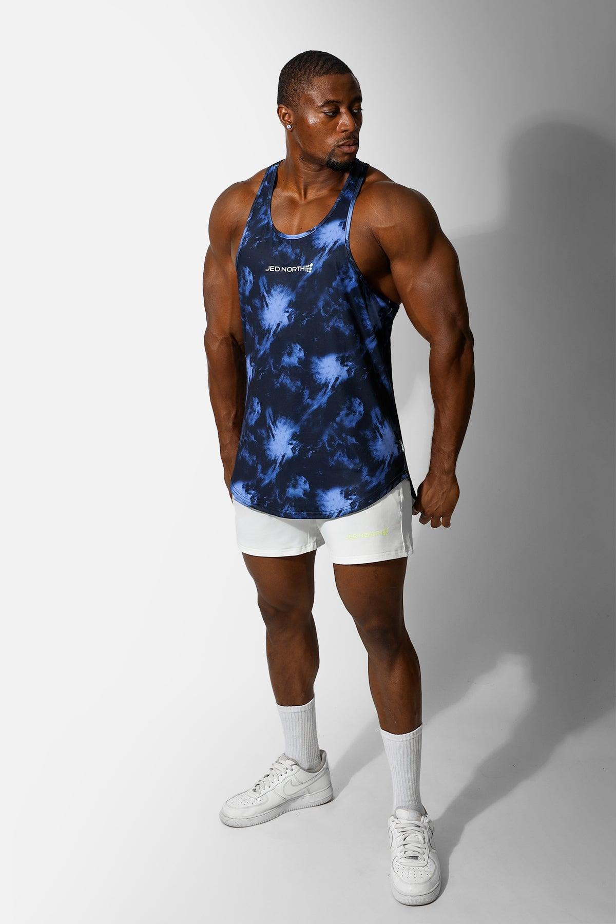 Jed North Graphic Muscle Stringer - Abstract Blue - DealByEthan.gay loves Jed North