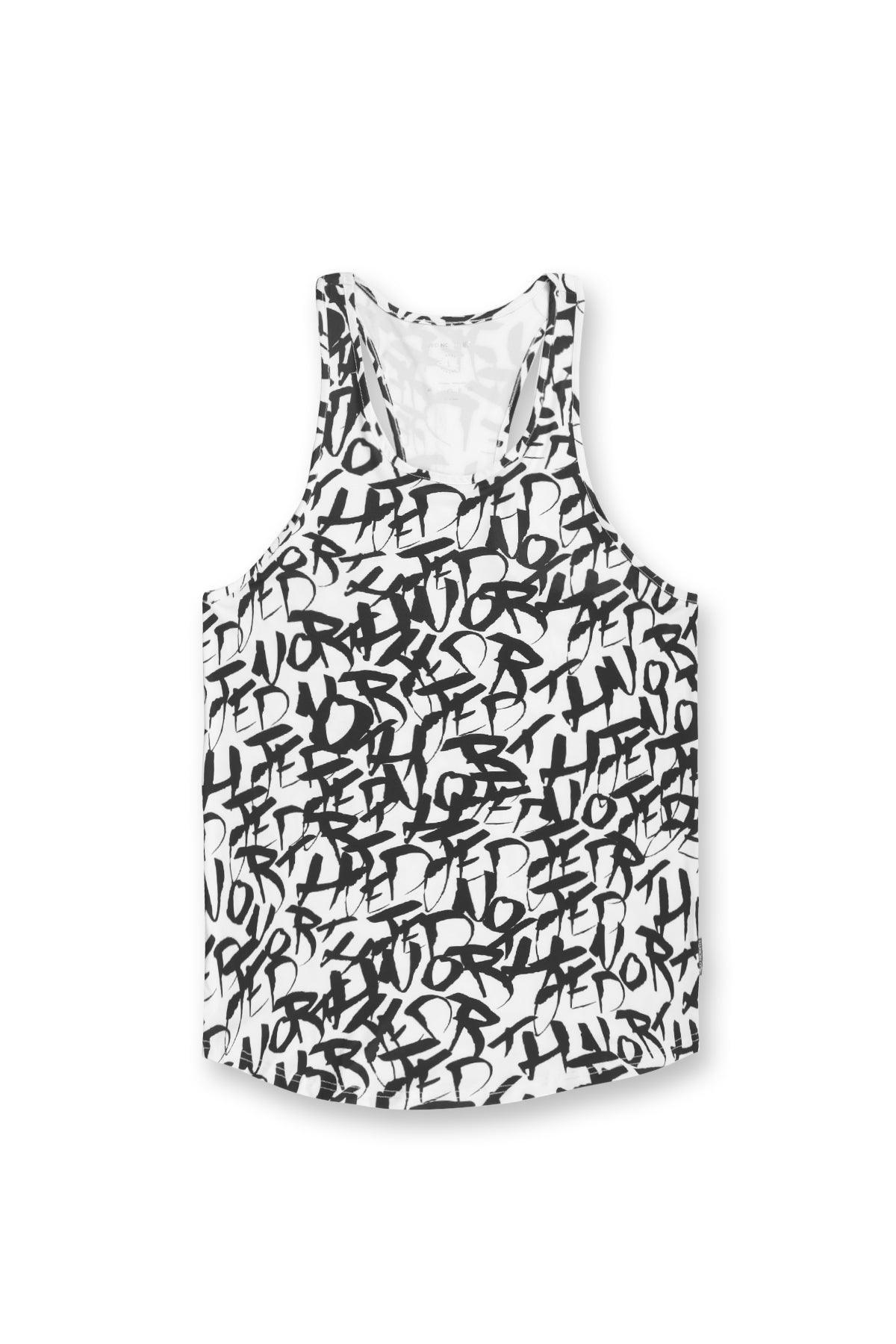 Jed North Graphic Muscle Stringer - Chaotic White - DealByEthan.gay loves Jed North