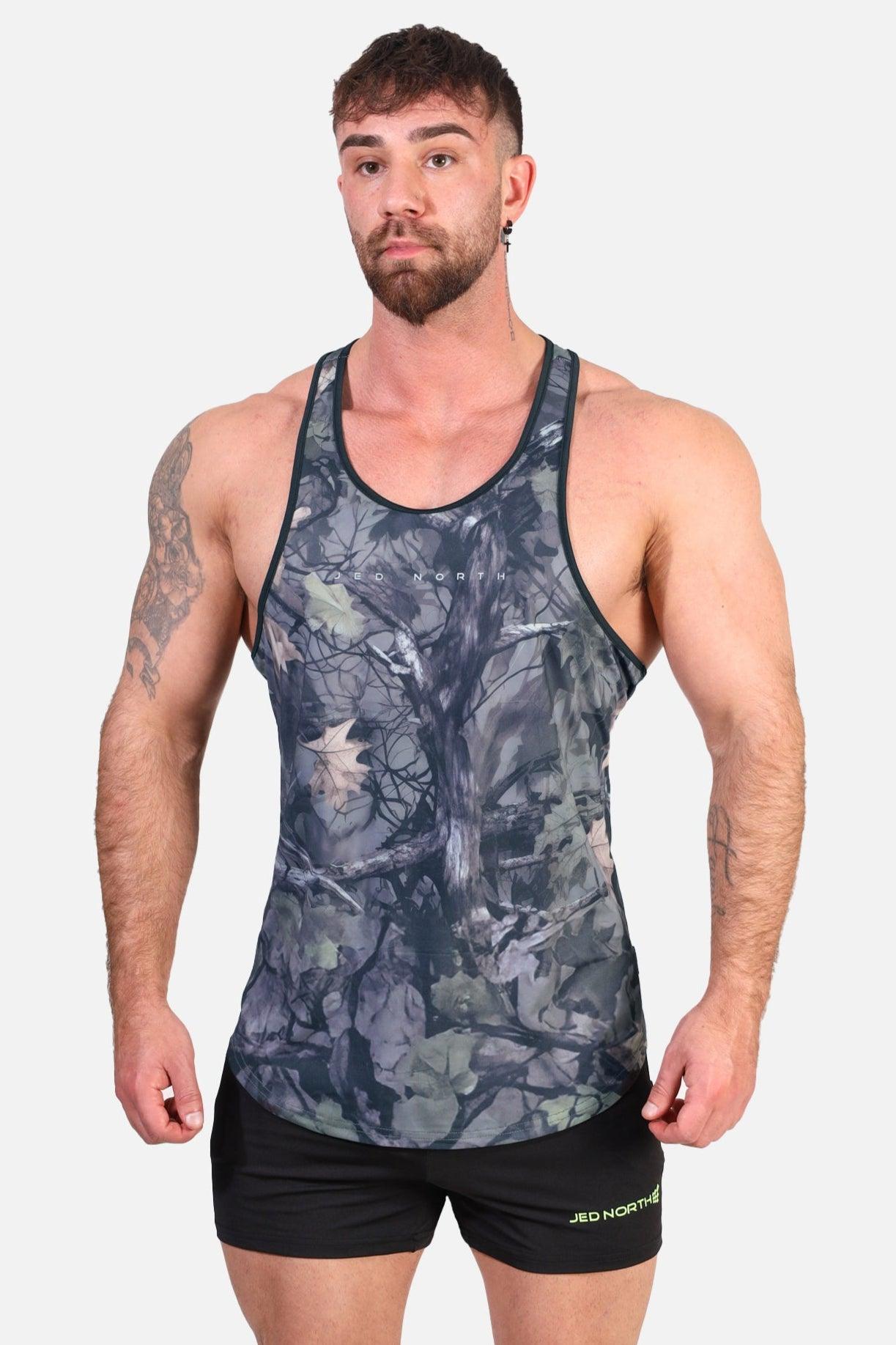 Jed North Graphic Muscle Stringer - Hunter Camo - DealByEthan.gay loves Jed North