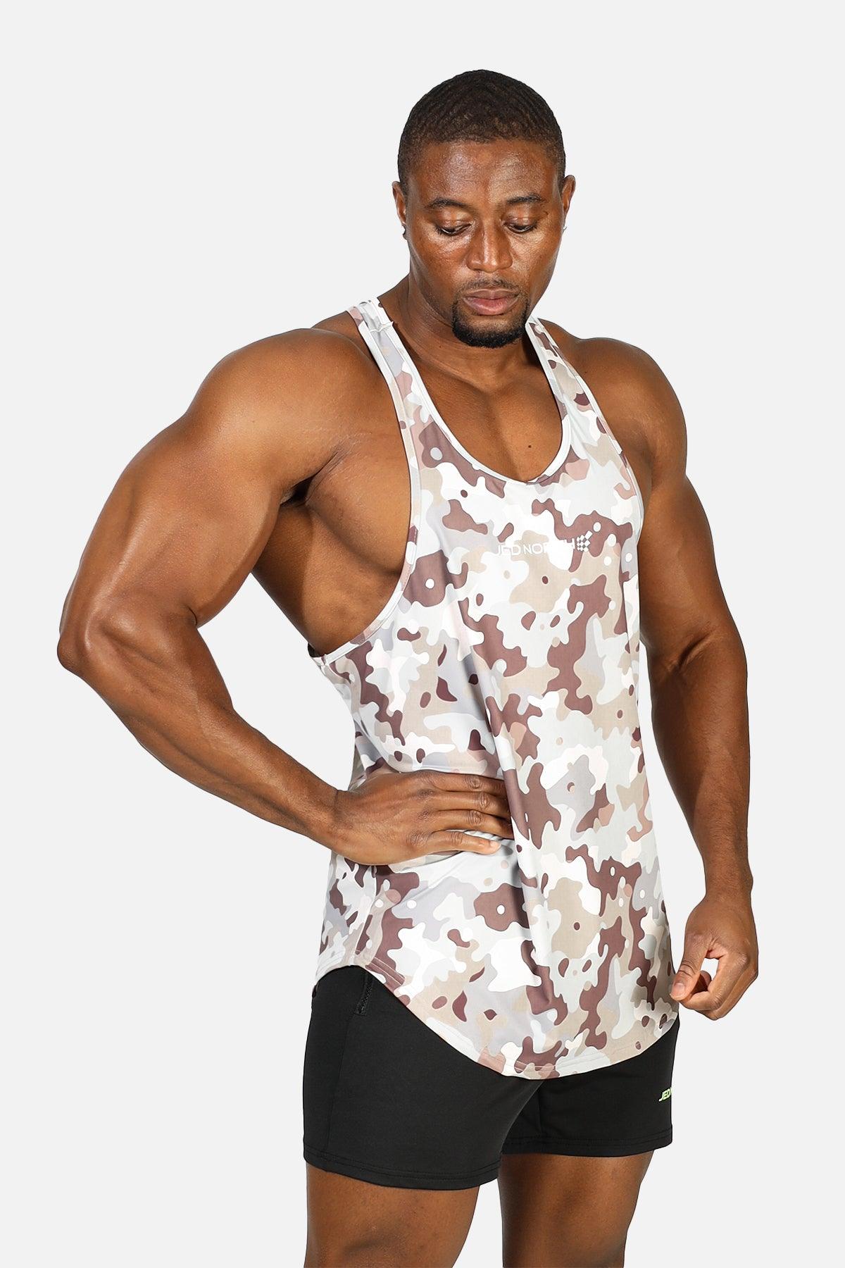 Jed North Graphic Muscle Stringer - Khaki Camo - DealByEthan.gay loves Jed North