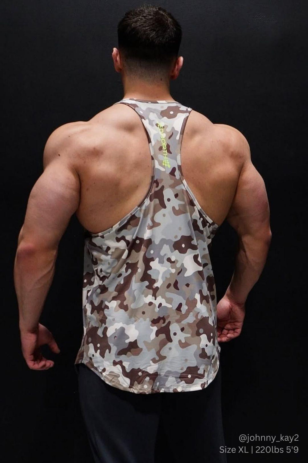 Jed North Graphic Muscle Stringer - Khaki Camo - DealByEthan.gay loves Jed North