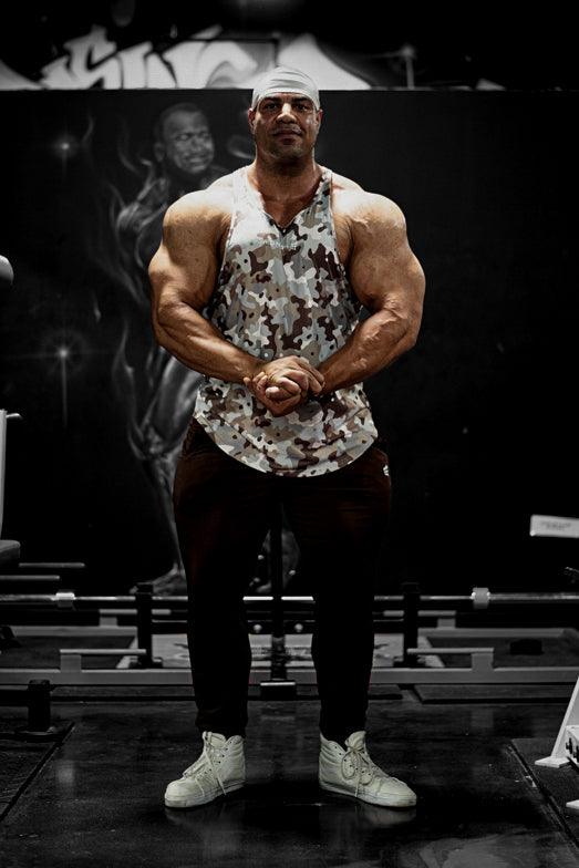 Jed North Graphic Muscle Stringer - Khaki Camo - DealByEthan.gay loves Jed North