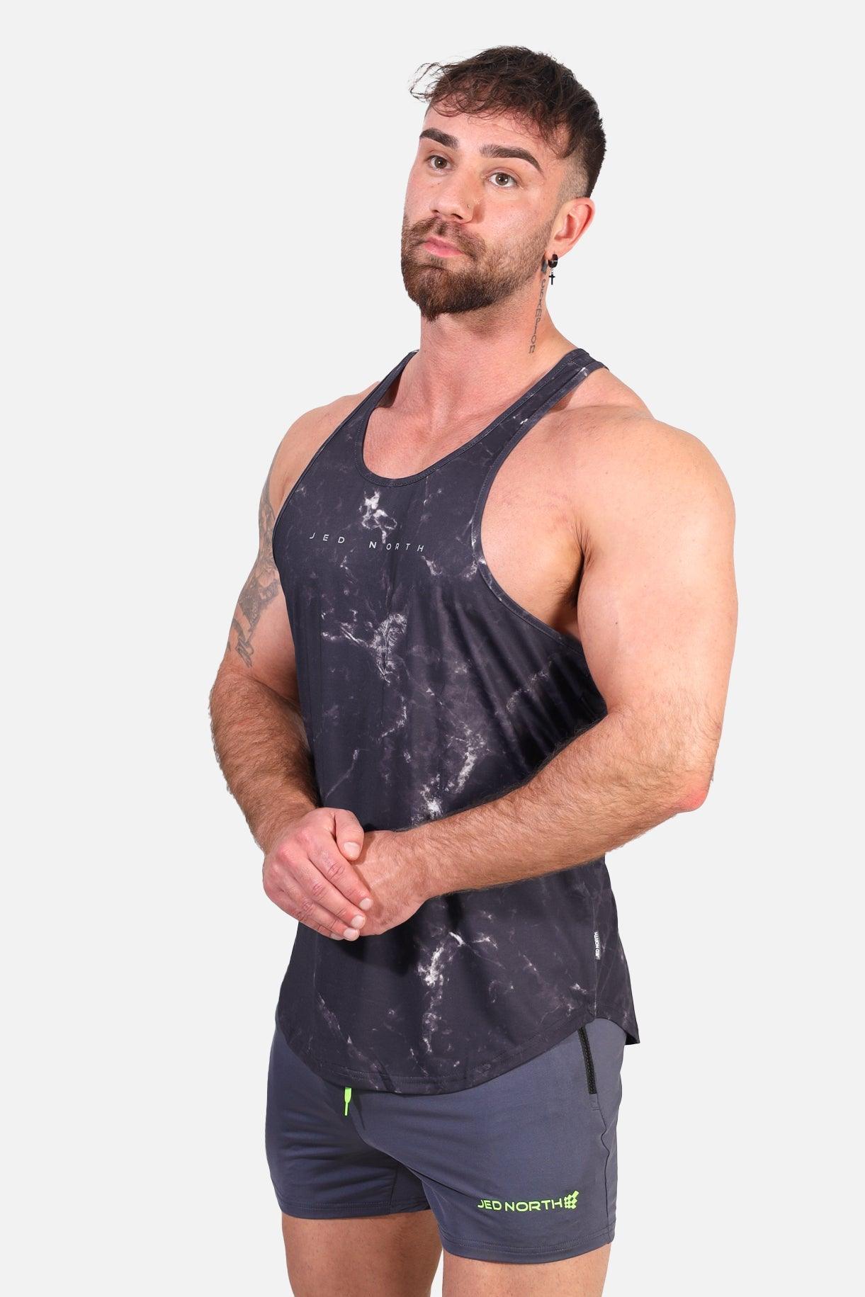 Jed North Graphic Muscle Stringer - Marble - DealByEthan.gay loves Jed North