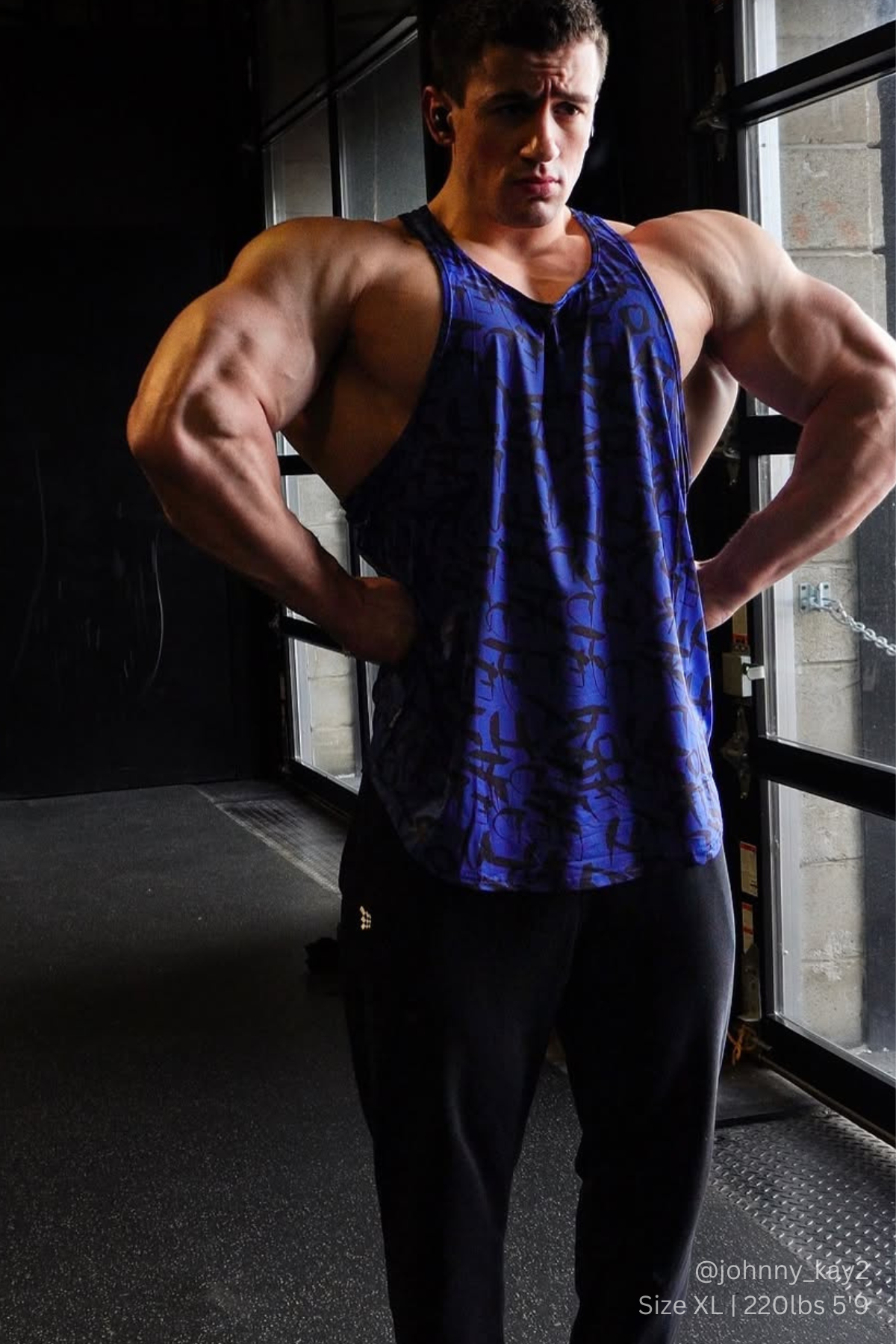 Jed North Graphic Muscle Stringer - Navy Graffiti - DealByEthan.gay loves Jed North
