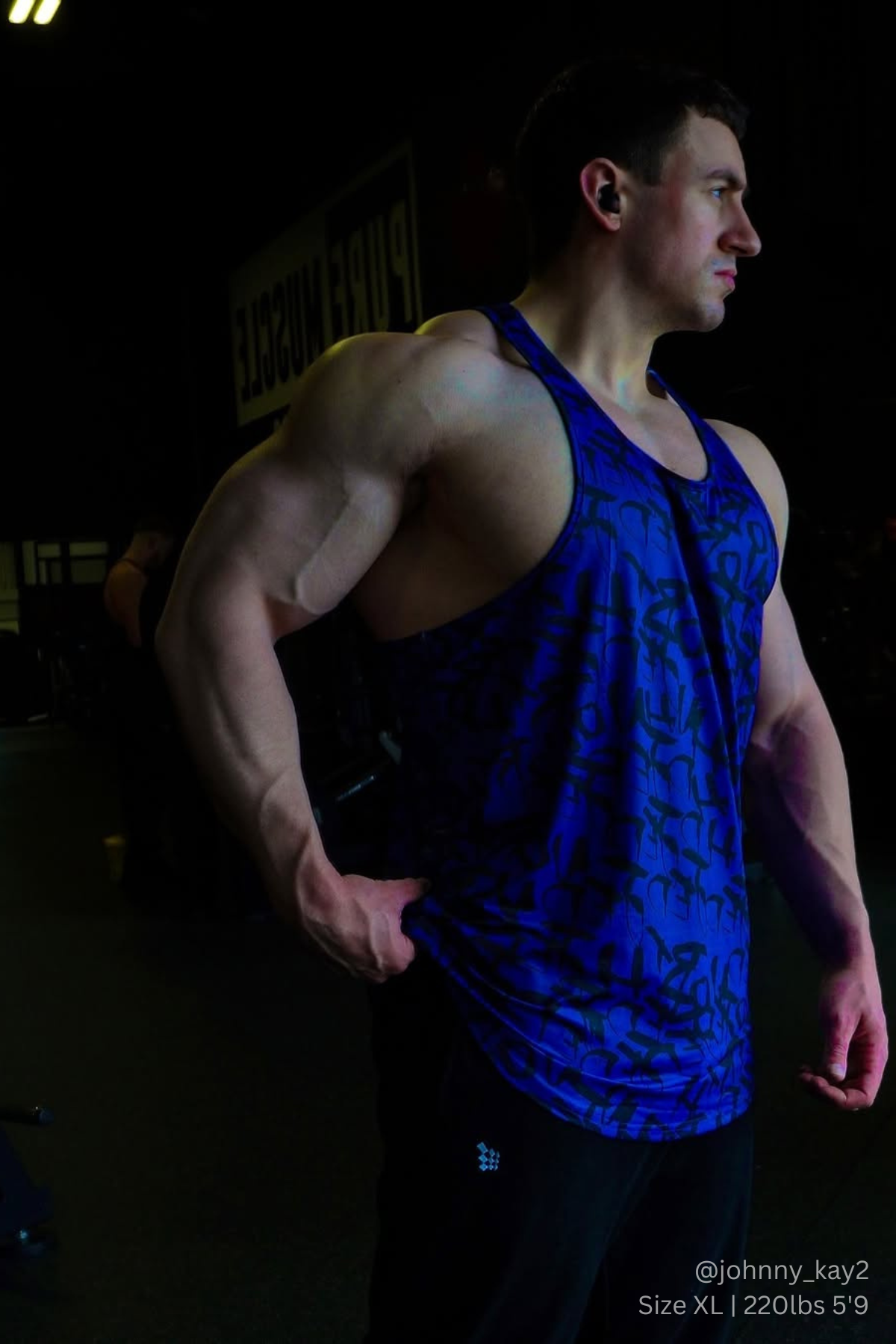 Jed North Graphic Muscle Stringer - Navy Graffiti - DealByEthan.gay loves Jed North