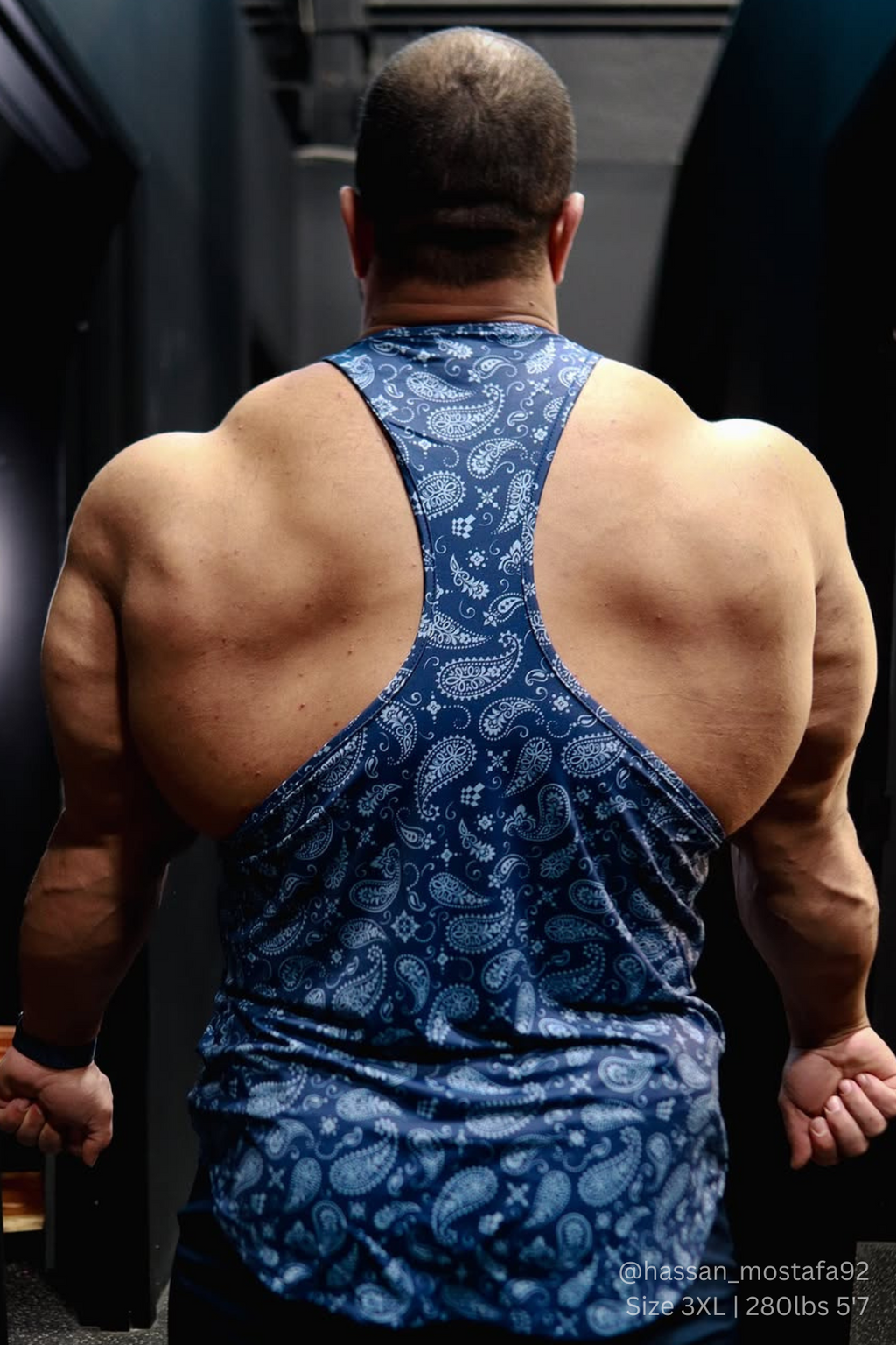 Jed North Graphic Muscle Stringer - Navy Paisley - DealByEthan.gay loves Jed North