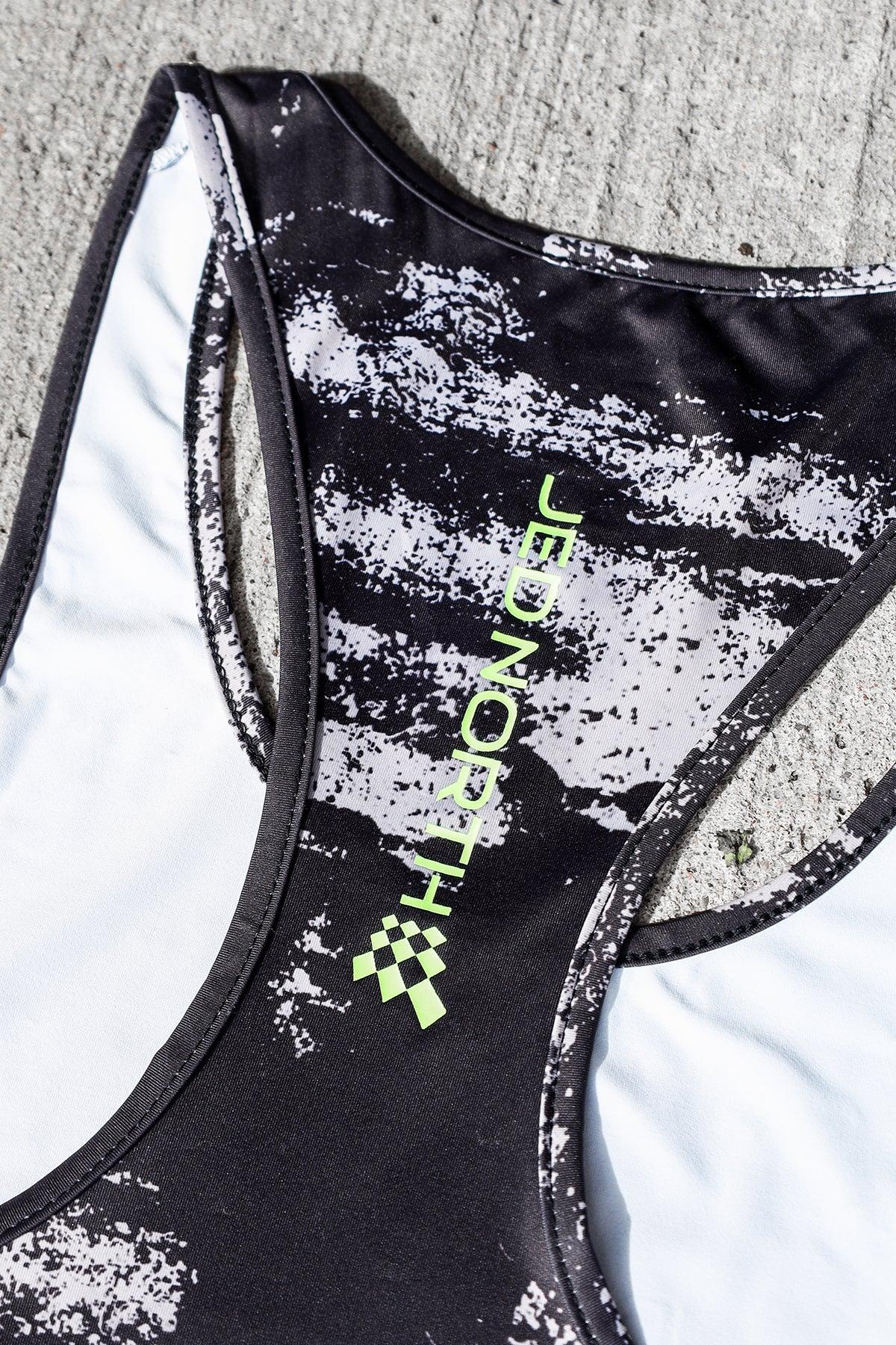 Jed North Graphic Muscle Stringer - Silver Brush Strokes - DealByEthan.gay loves Jed North