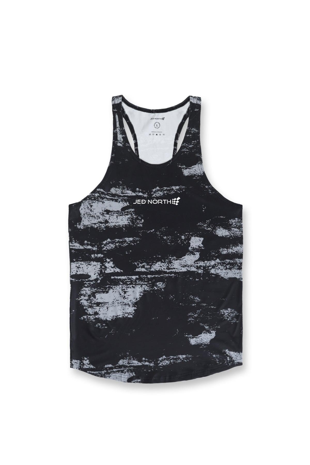Jed North Graphic Muscle Stringer - Silver Brush Strokes - DealByEthan.gay loves Jed North