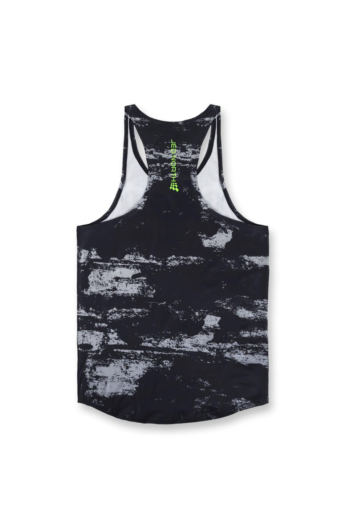 Jed North Graphic Muscle Stringer - Silver Brush Strokes - DealByEthan.gay loves Jed North