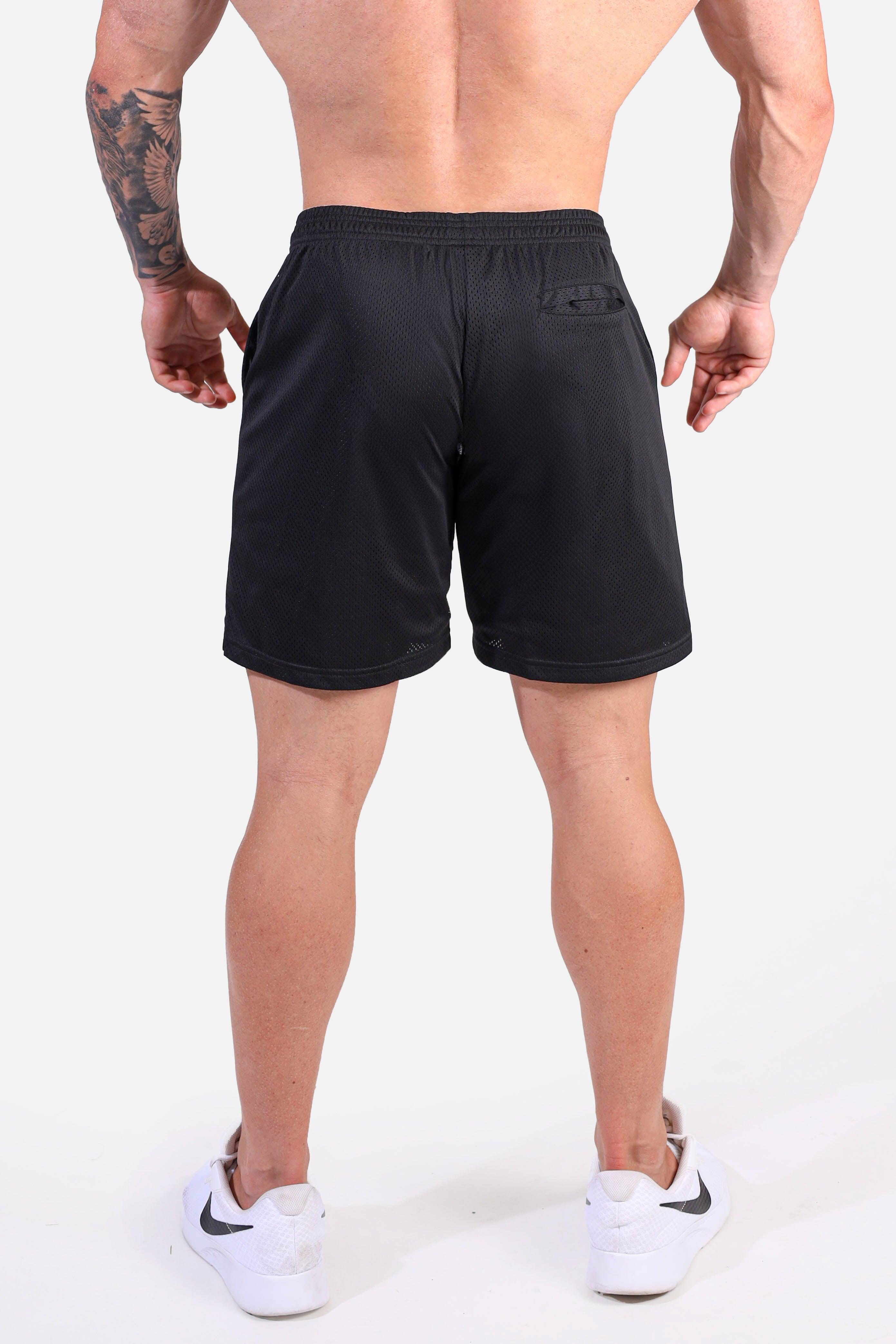 Jed North Jersey Mesh 7.5" Gym Shorts - Black - DealByEthan.gay loves Jed North