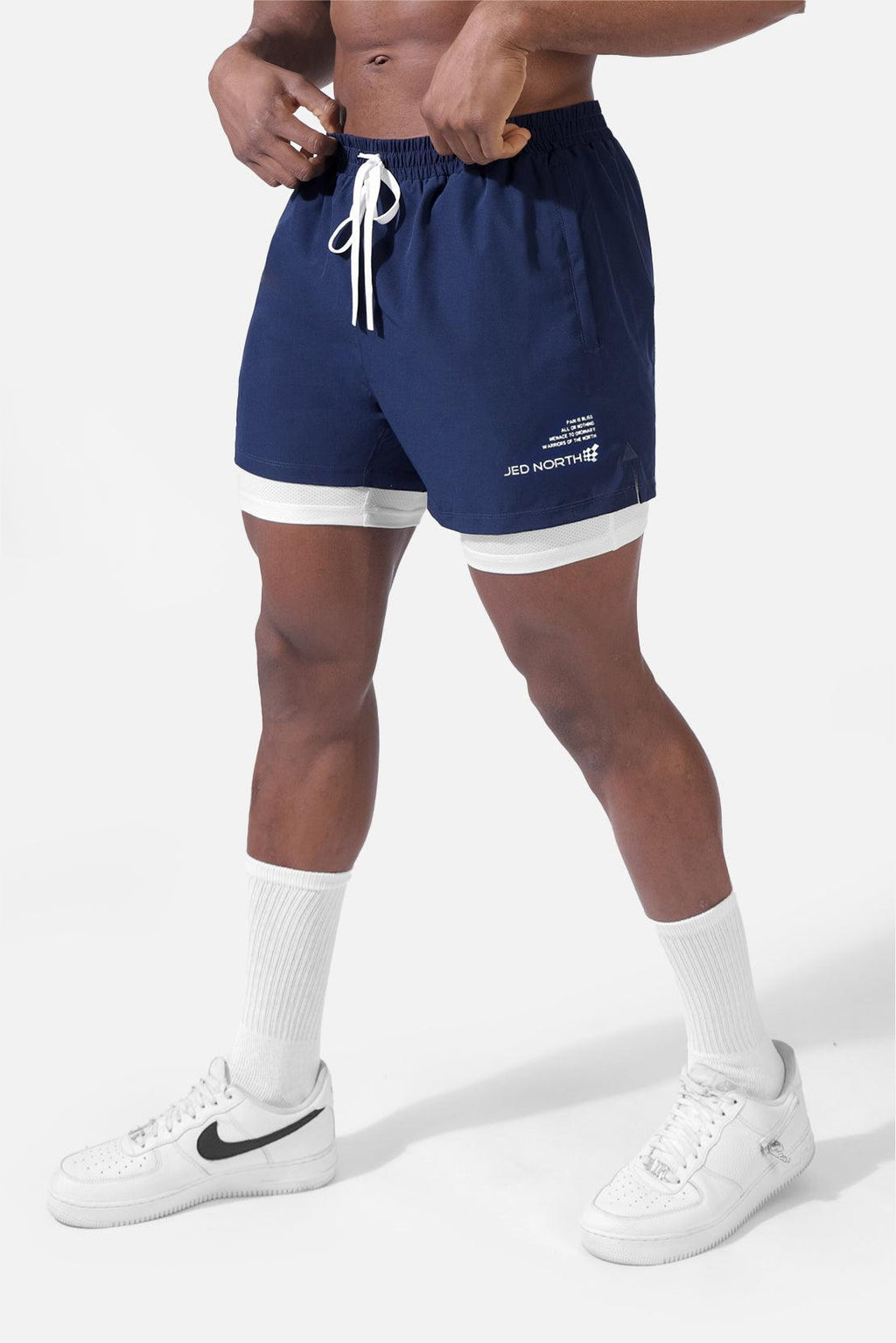 Jed North Men's 2-In-1 Active 5" Training Shorts 2.0 - Navy - DealByEthan.gay loves Jed North