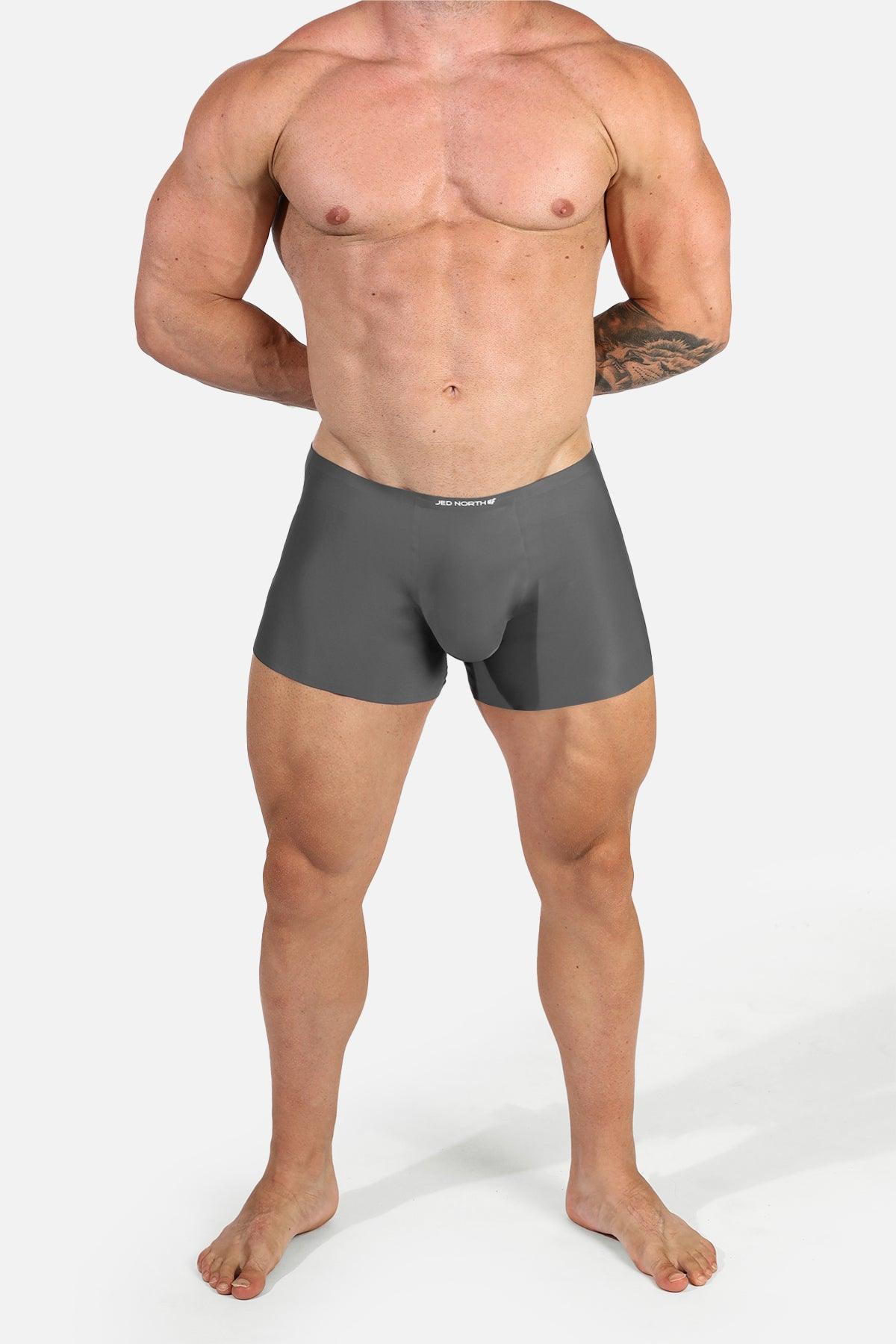Jed North Men's Seamless Muscle-Fit Boxers 2-Pack - Black & Gray - DealByEthan.gay loves Jed North