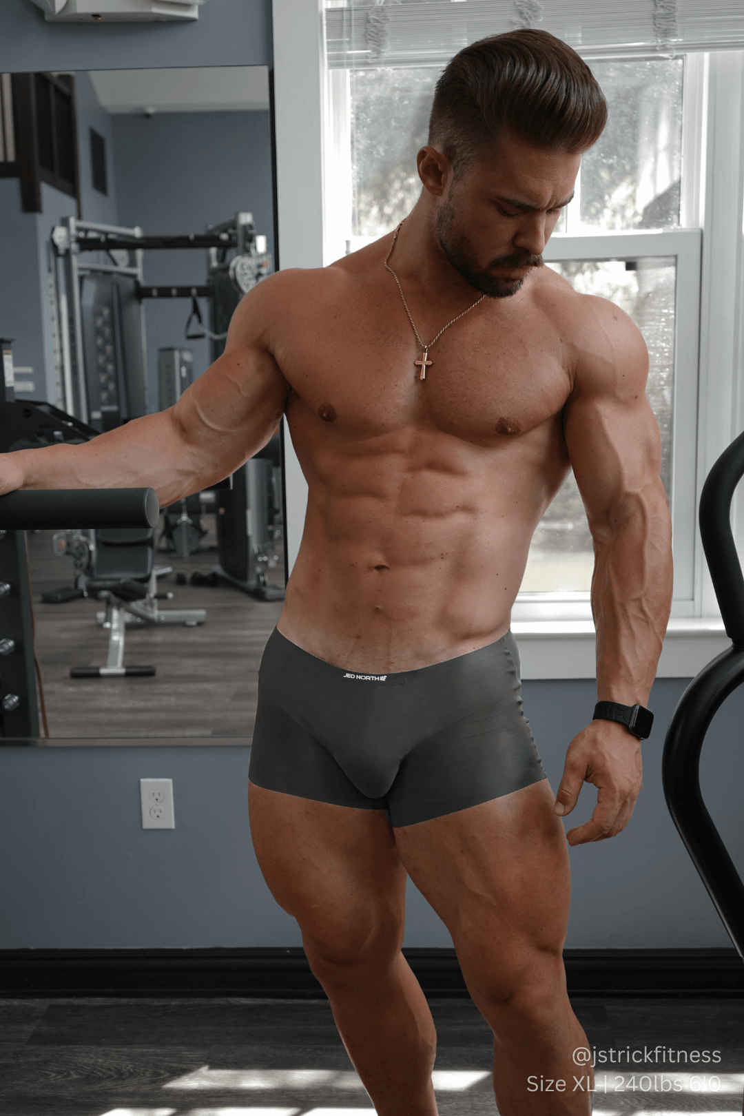 Jed North Men's Seamless Muscle-Fit Boxers 2-Pack - Black & Gray - DealByEthan.gay loves Jed North