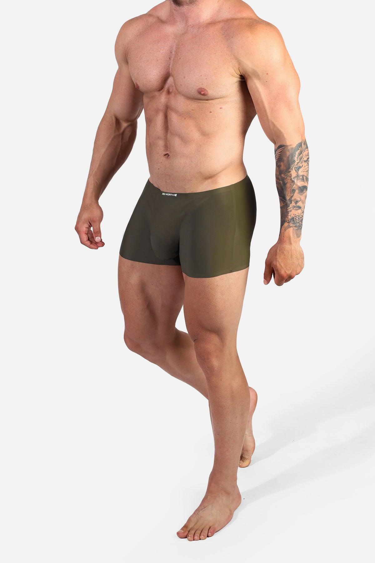 Jed North Men's Seamless Muscle-Fit Boxers 2-Pack - Black & Olive - DealByEthan.gay loves Jed North
