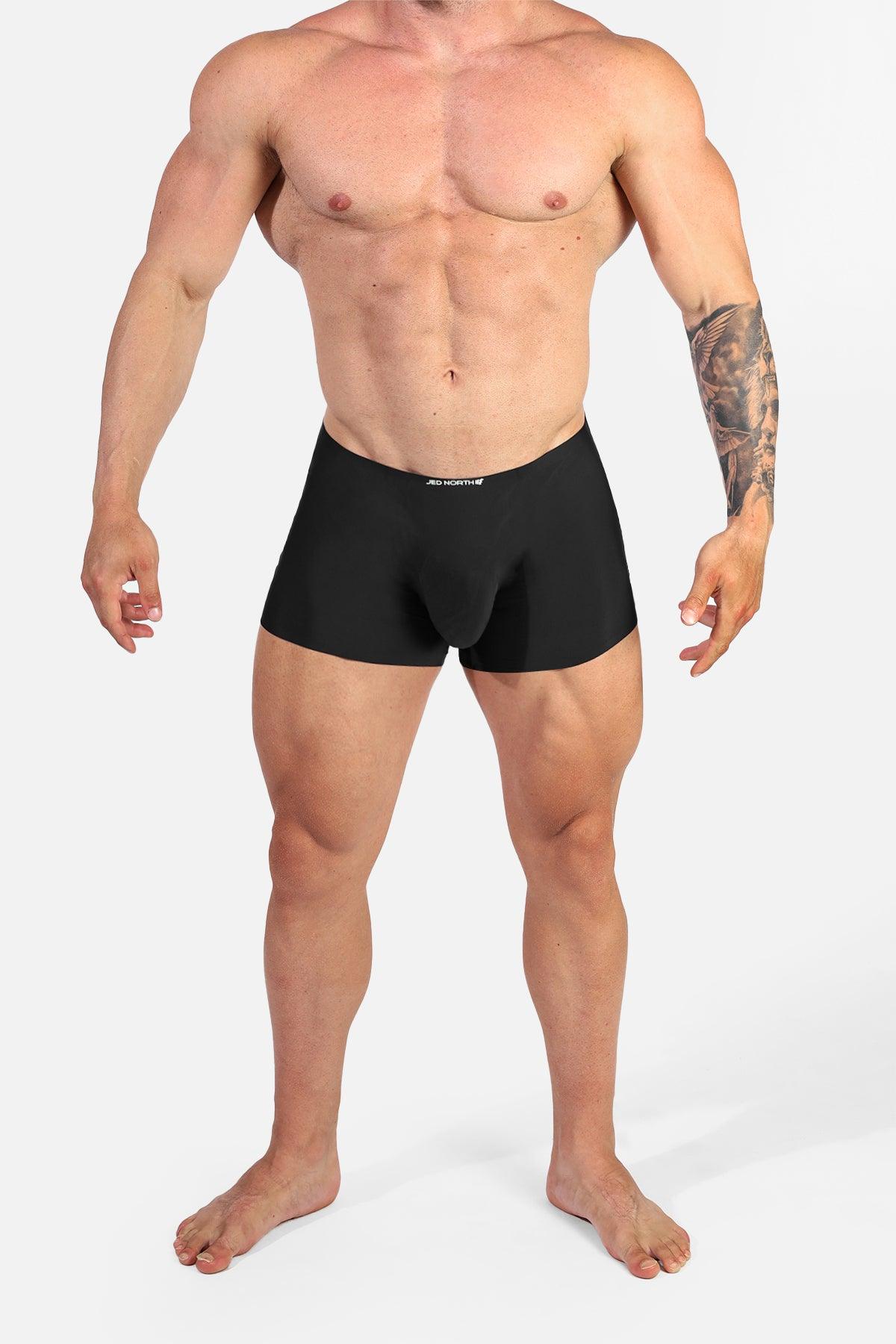 Jed North Men's Seamless Muscle-Fit Boxers 2-Pack - Black & Olive - DealByEthan.gay loves Jed North