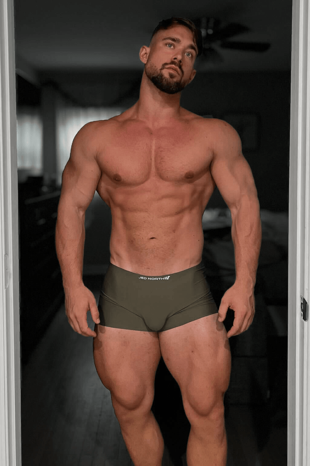 Jed North Men's Seamless Muscle-Fit Boxers 2-Pack - Black & Olive - DealByEthan.gay loves Jed North