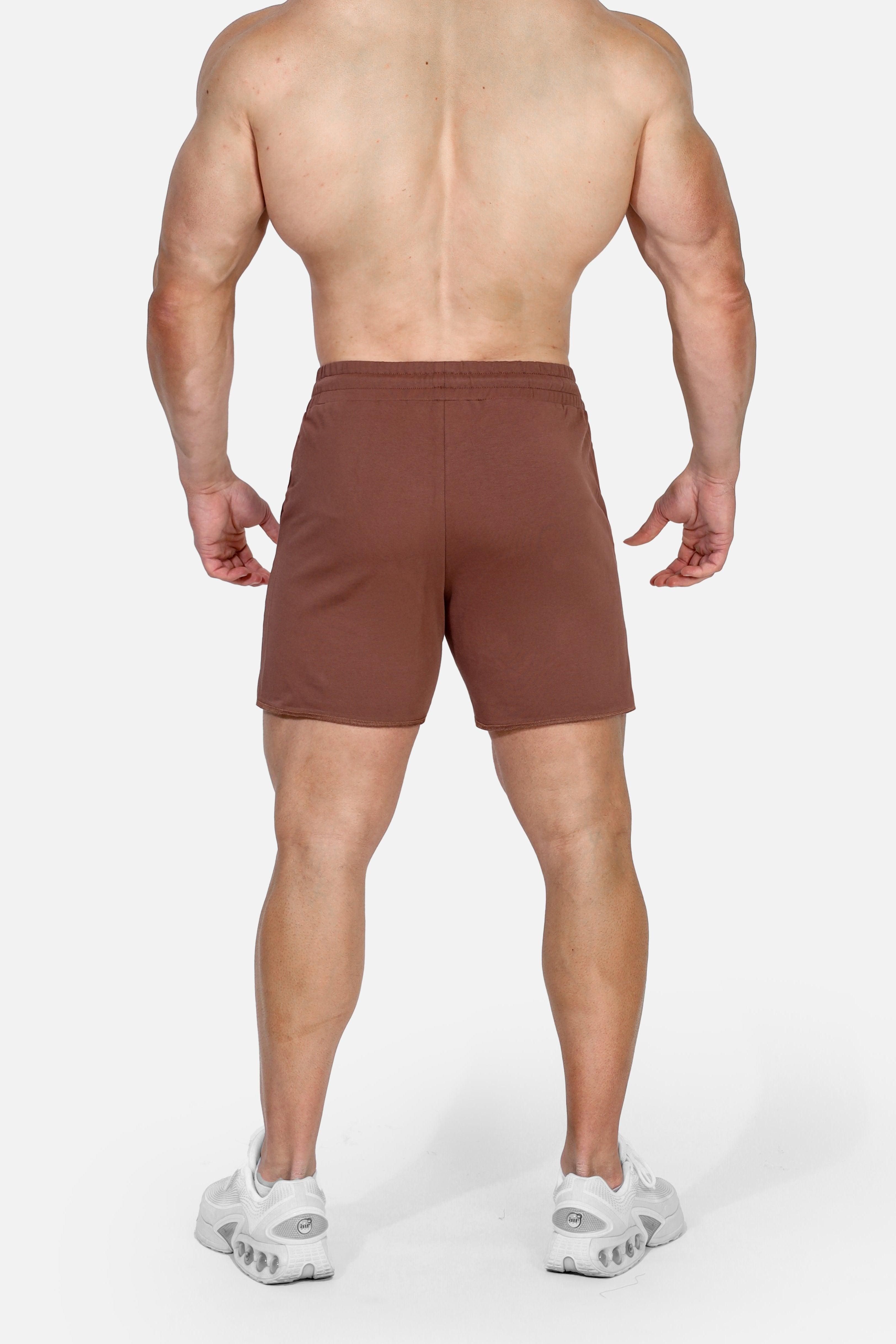 Jed North Motion 5'' Varsity Sweat Shorts - Dark Brown - DealByEthan.gay loves Jed North