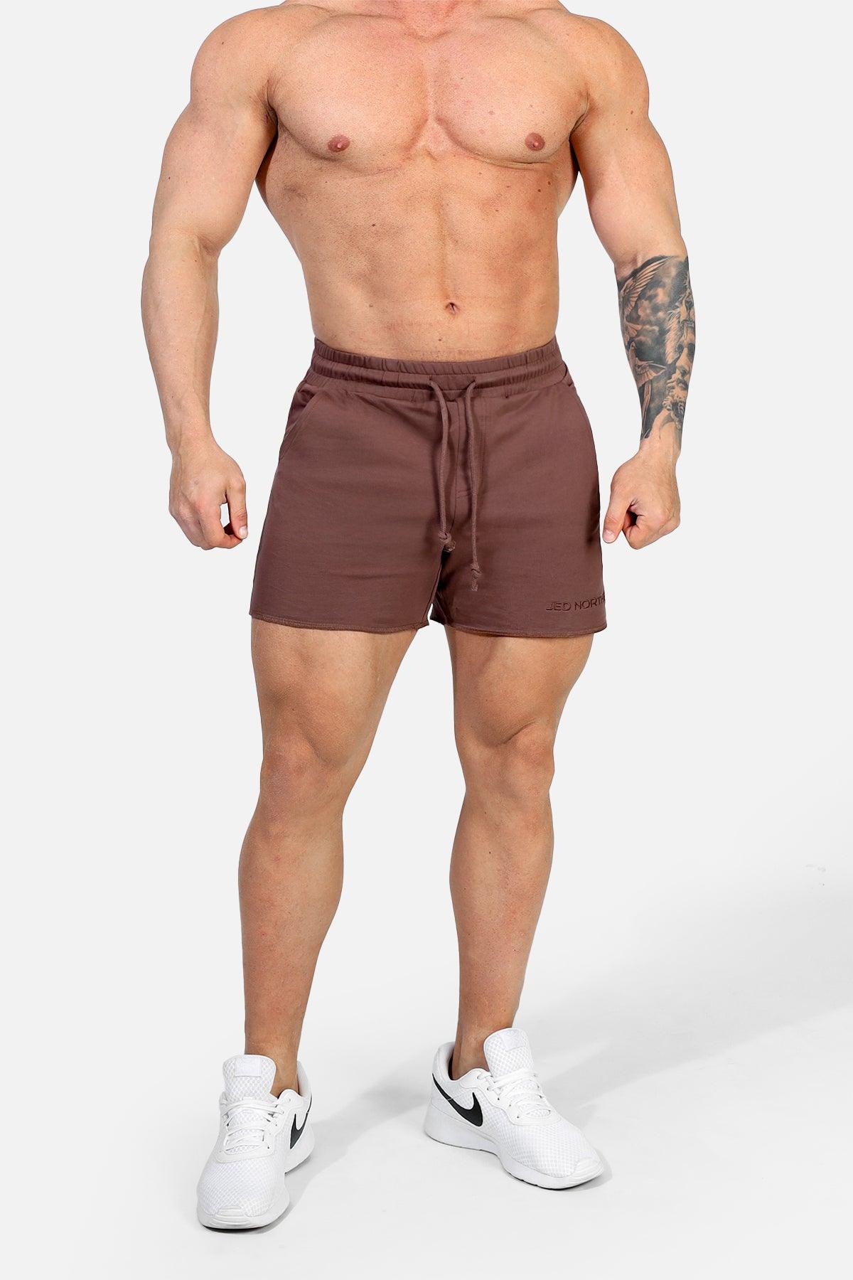 Jed North Motion 5'' Varsity Sweat Shorts - Dark Brown - DealByEthan.gay loves Jed North