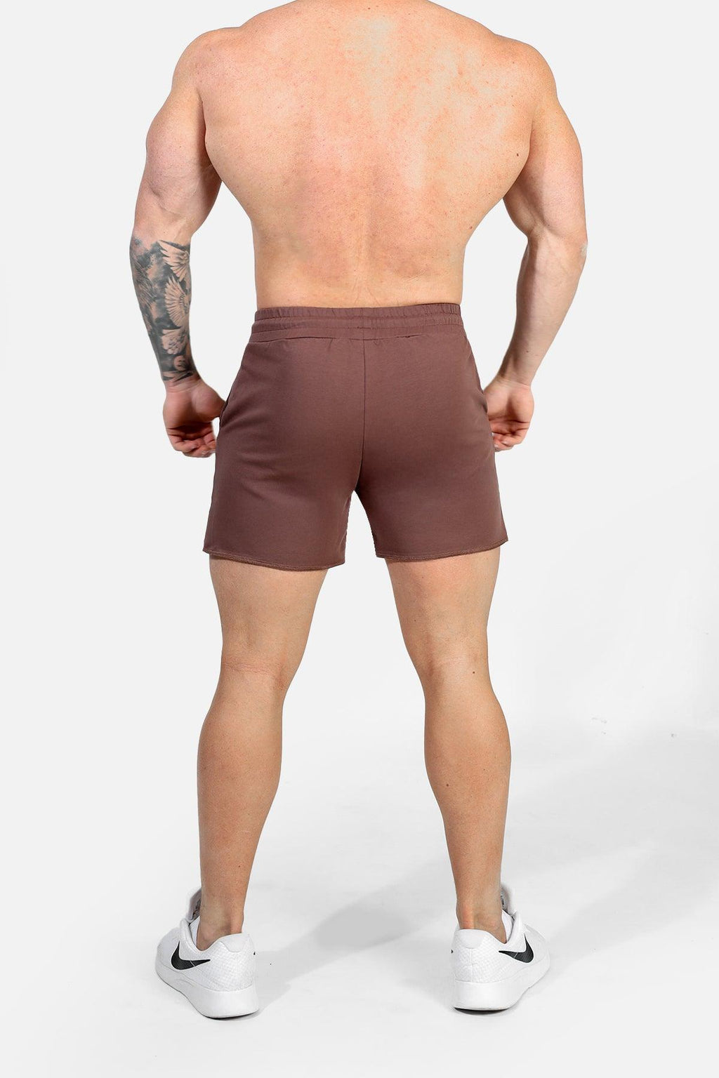 Jed North Motion 5'' Varsity Sweat Shorts - Dark Brown - DealByEthan.gay loves Jed North