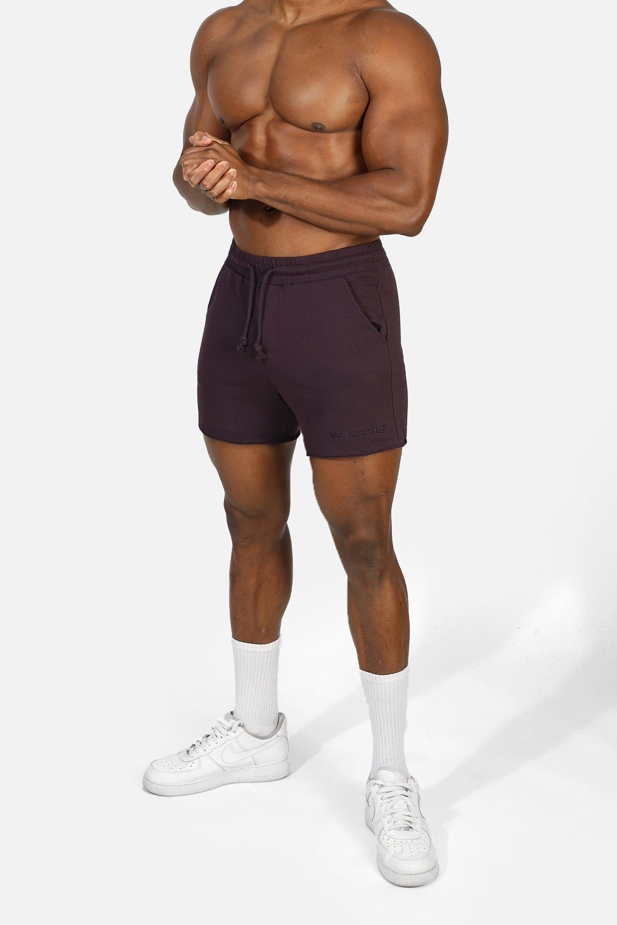 Jed North Motion 5'' Varsity Sweat Shorts - Dark Purple - DealByEthan.gay loves Jed North