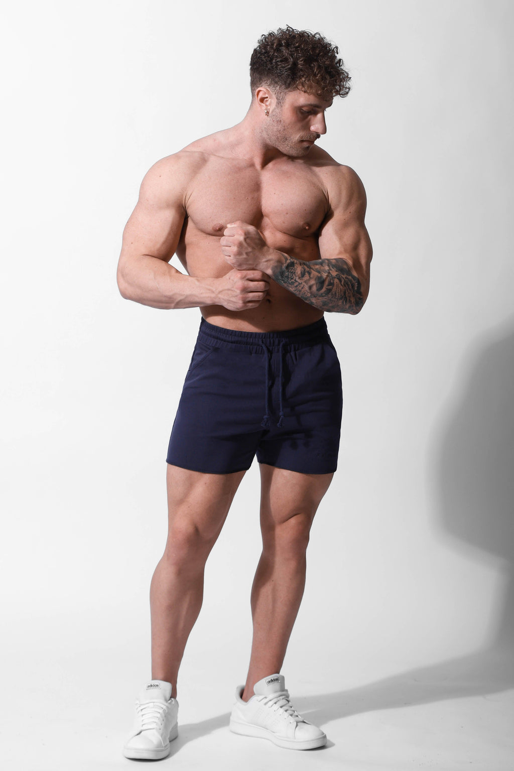 Jed North Motion 5'' Varsity Sweat Shorts - Navy - DealByEthan.gay loves Jed North
