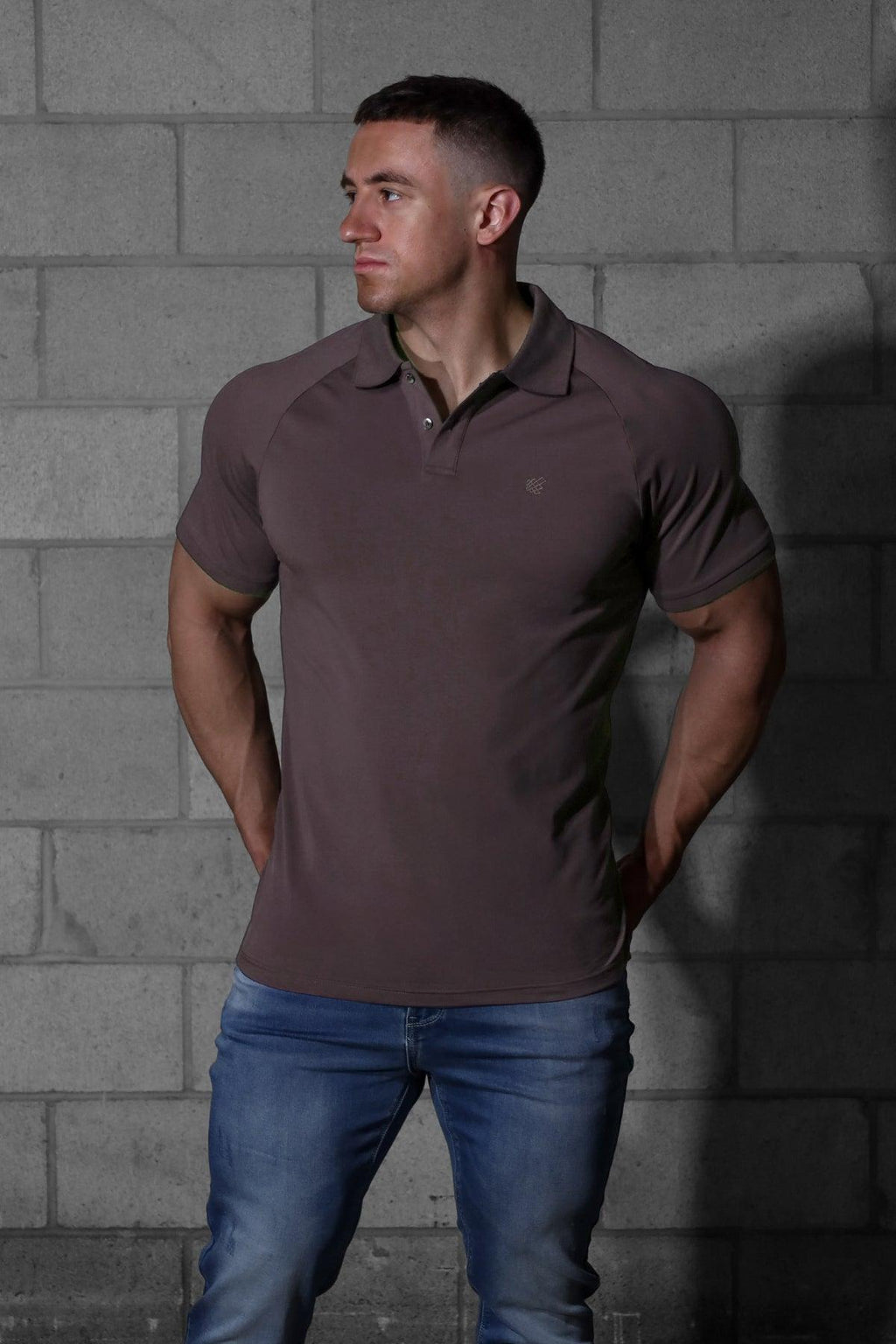 Jed North Muscle Fit All-Day Polo T-Shirt - Dark Gray - DealByEthan.gay loves Jed North