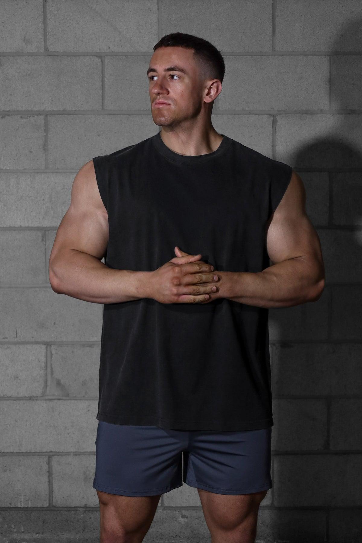 Jed North Oversized Washed Sleeveless T-Shirt - Washed Black - DealByEthan.gay loves Jed North