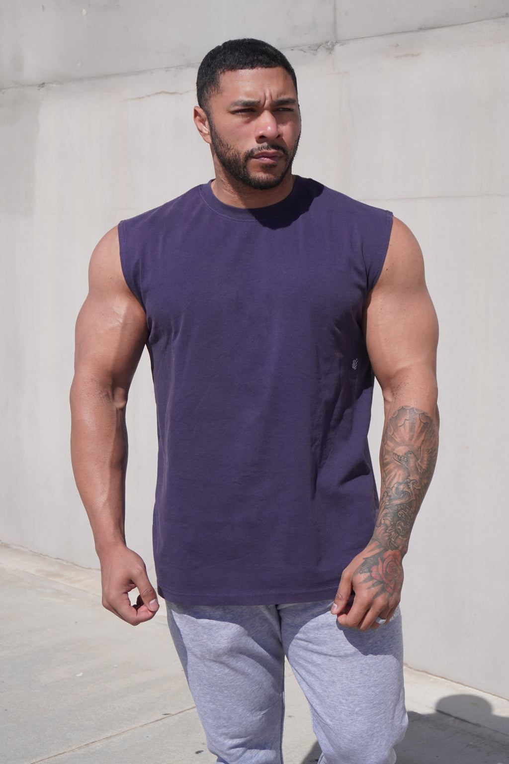 Jed North Oversized Washed Sleeveless T-Shirt - Washed Navy - DealByEthan.gay loves Jed North