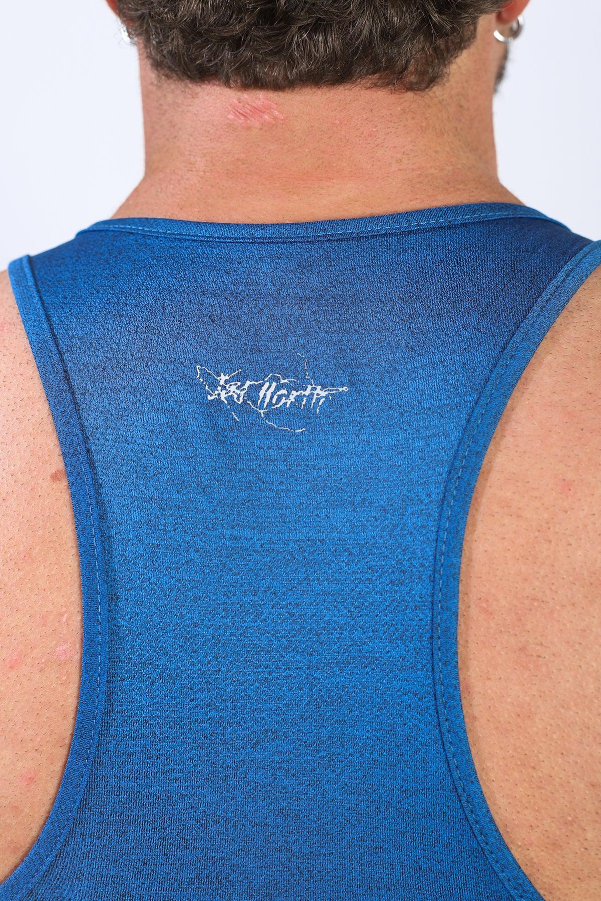 Jed North Performance Max Bodybuilding Stringer - Denim Blue - DealByEthan.gay loves Jed North
