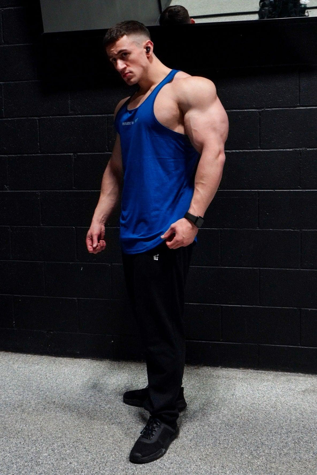 Jed North Performance Max Bodybuilding Stringer - Denim Blue - DealByEthan.gay loves Jed North