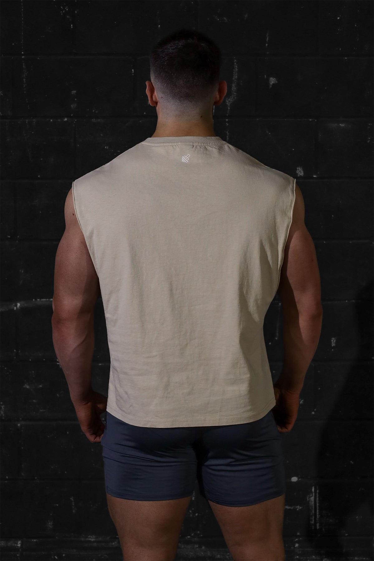 Jed North Sleeveless Box Cut Tank Top - Light Khaki - DealByEthan.gay loves Jed North