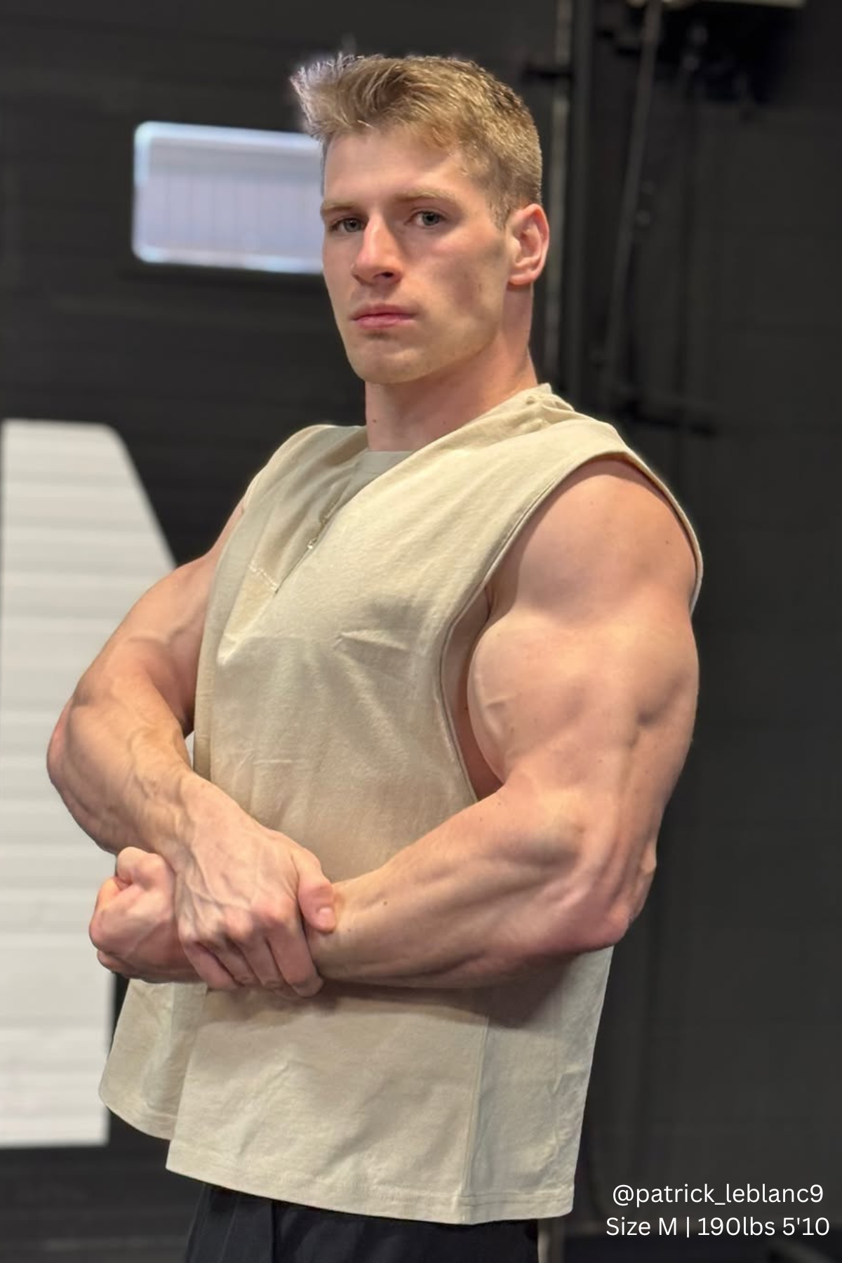 Jed North Sleeveless Box Cut Tank Top - Light Khaki - DealByEthan.gay loves Jed North