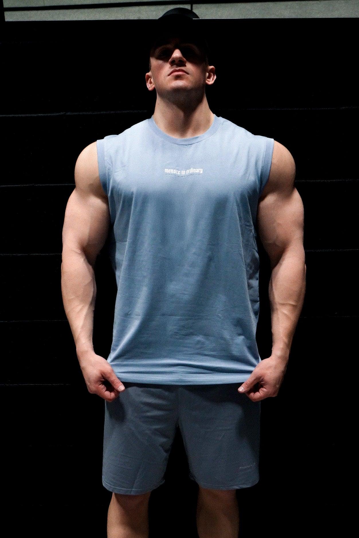 Jed North Sleeveless Muscle Tee - Light Blue - DealByEthan.gay loves Jed North